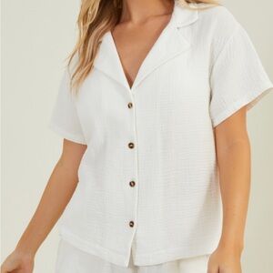 Altard State Esme gauzy button down Small